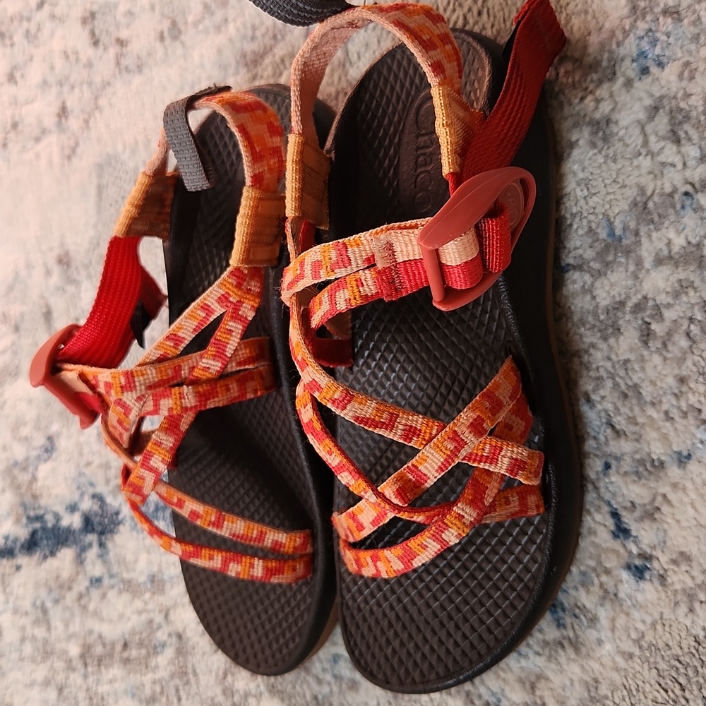 Chaco ZX1 Ecotread Helix Peach & Orange Sport Sandals Size 13 - Picture 2 of 5